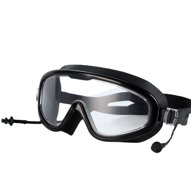 Adult Large Frame Swimming Glasses High-definition Waterproof Anti-fog Silicone Swimming Goggles Children's Swim Goggles 5
