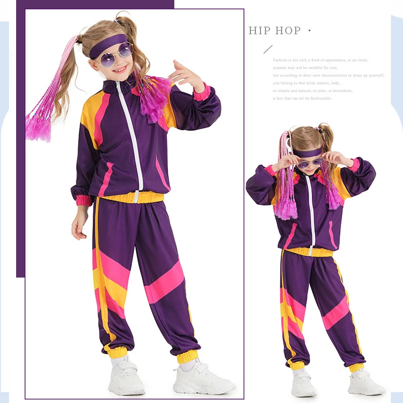 Hip Hop Retro Sports Fancy Dress New Kids Boys Girls 80s 90s