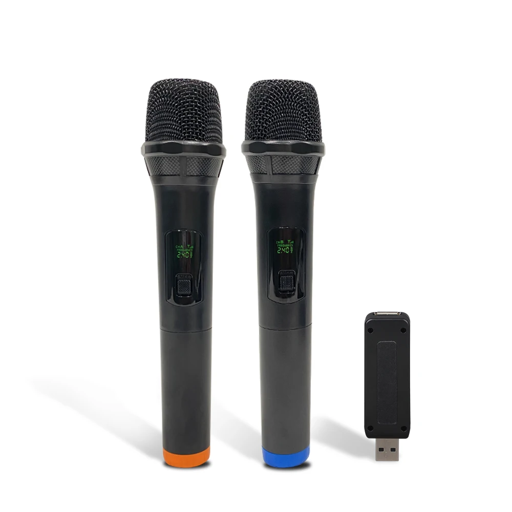 무선 핸드헬드 노래방 마이크, 충전식 배터리가 있는 범용 무선 마이크, 노래 마이크, 2.4G