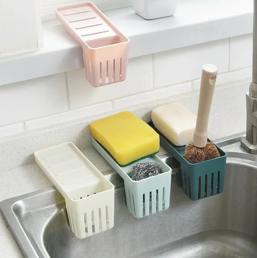 Kitchen water sink drain rack spoon fork container bracket water filter rack