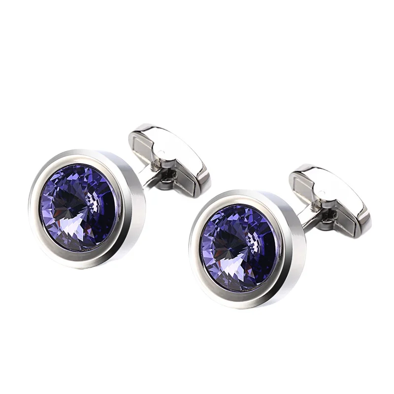 

Высококачественные мужские запонки, элегантные Аметистовые запонки, французские рубашки, международная торговля, деловые подарки, подарочные коробки