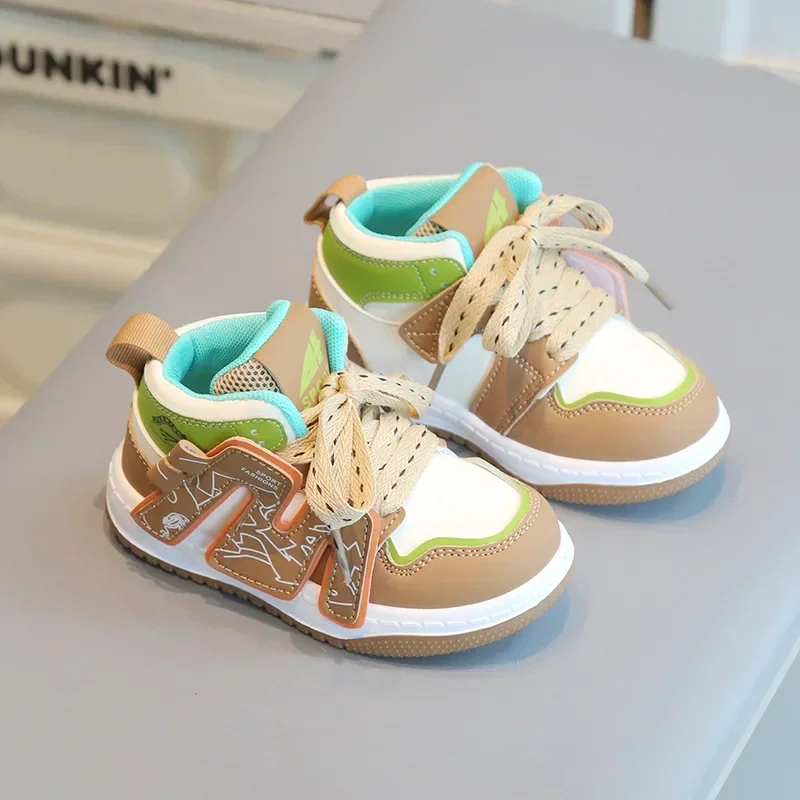 Size 21-32 Children Anti-slip Wear-resistant Casual Shoes Girls Boys Kids Soft Sole Toddler Shoes Baby Breathable Sport Sneakers