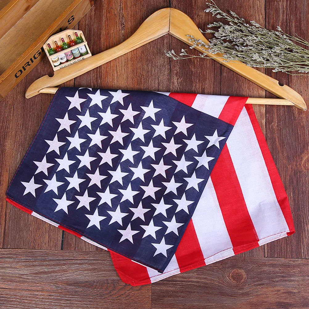 3pcs USA Flag Headscarf Flag Bandanas American Flag Headband Hip Hop Headscarf Patriotic Headwear 4th of July Confederate 6