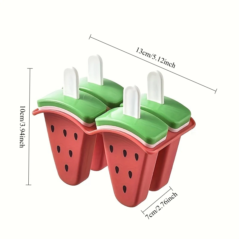 1 PC Creative Cartoon Watermelon Ice Grid Fruit Popsicle Mold DIY Non Silicone Homemade Popsicle with Lid Ice Cream Mold