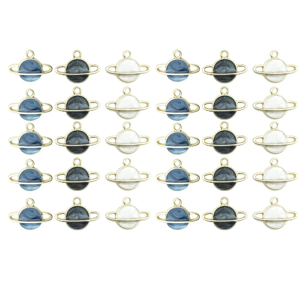 

60 Pcs Satellite Comet Pendant House Decorations for Home Necklace Charms Delicate Light DIY Jewelry Accessories Alloy