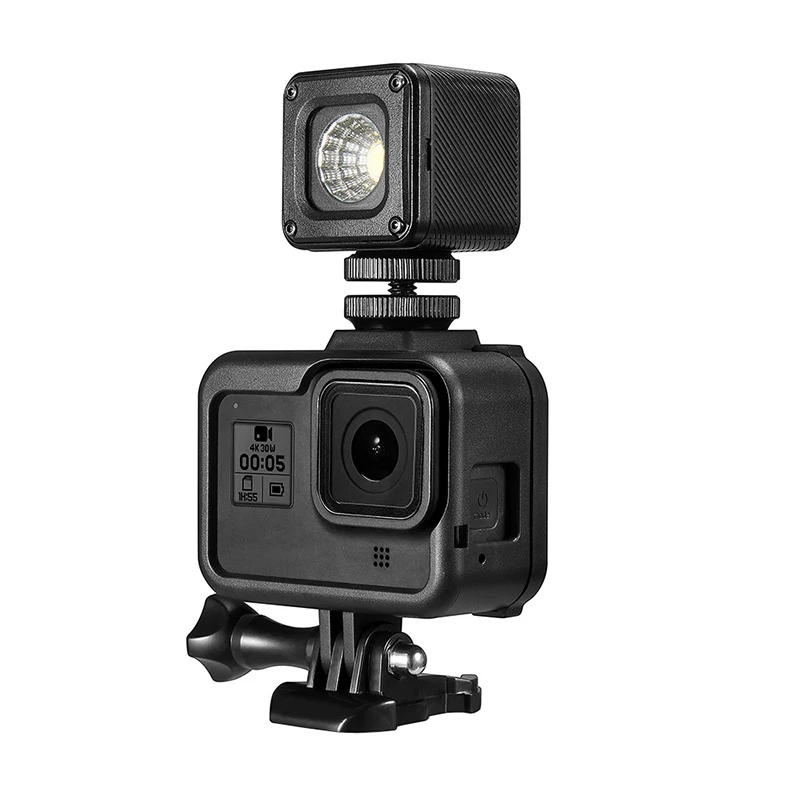 Cornice Protettiva Per Gopro Hero 8 Supporto Nero Microfono Vlog Cage Housing Shell Case Vlogging Cage Con Scarpa Fredda