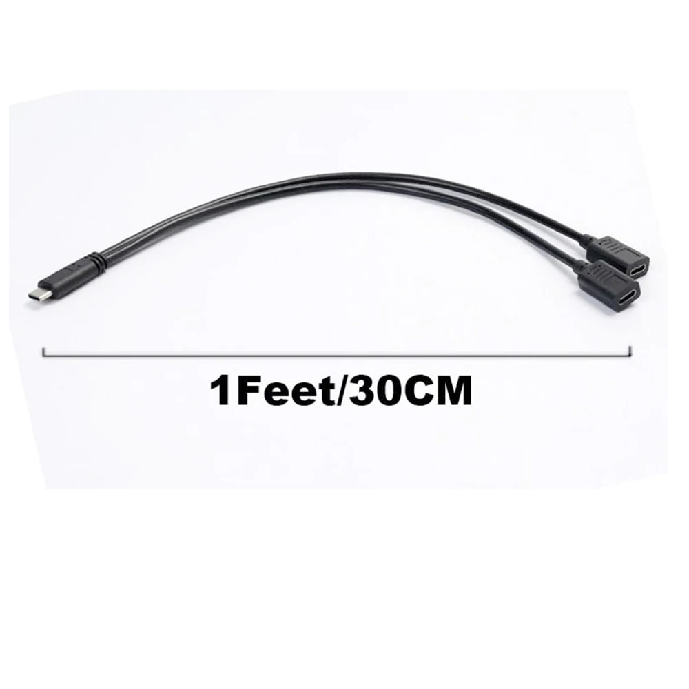 รูปสินค้า สายแยกชาร์จ USB-C 2 ช่อง ชาร์จได้พร้อมกัน