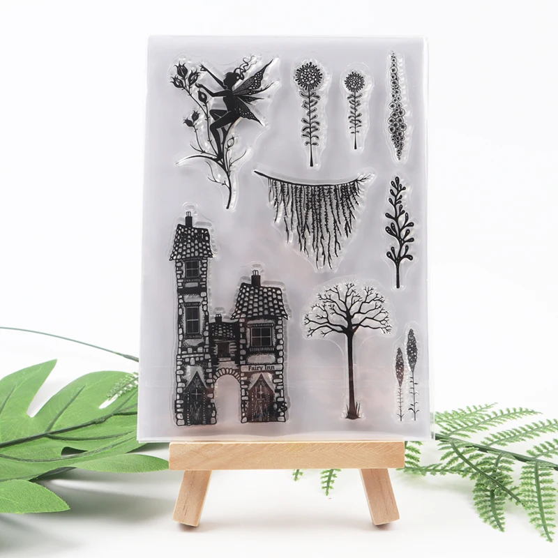 

Fairy Plants House Clear Stamps Seal for DIY Scrapbooking Card Transparent Stamps Making Photo Album Crafts Decoration Stamps