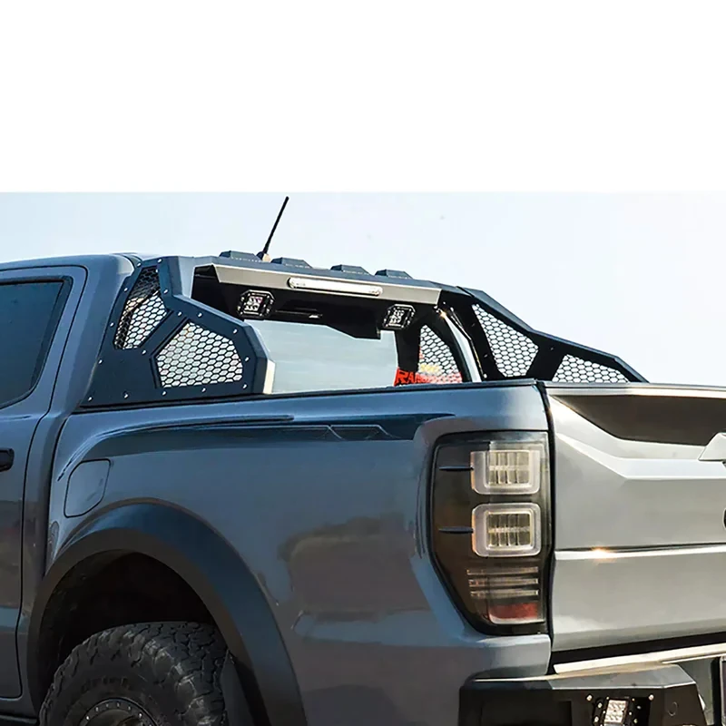 라만드 고품질 유니버셜 카본 스틸 롤바 브래킷 (픽업 스포츠용, 레인저, 디맥스, NP300) 블랙 외부 악세서리 12