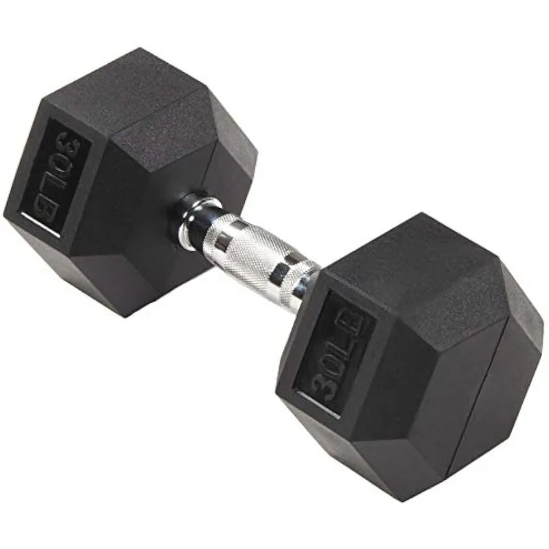 signature-fitness-rubber-encased-hex-dumbbell