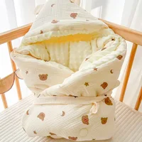 lMBABY Muslin Baby Quilt Swaddle Blanket New Born Bedding Sleeping Bag for Newborn Wrap Soft Bath Towel Babies Accessories 1