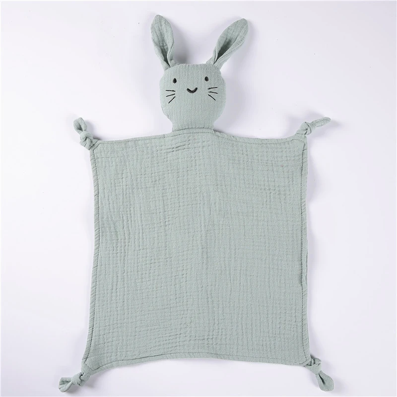 30X30cm Double-Layer Cotton Gauze Blanket Cute Cat Saliva Towel Sleeping Soothing Towel Doll Baby Children's Blanket baby comforter blanket