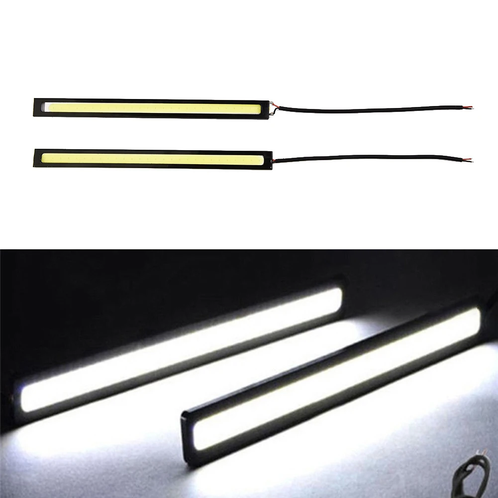 

2Pcs Car Led Cob Light Stripe For Car Racing Daytime Running Lamp Fog Light 17cm Waterproof Light Stripe Car Light Accessories