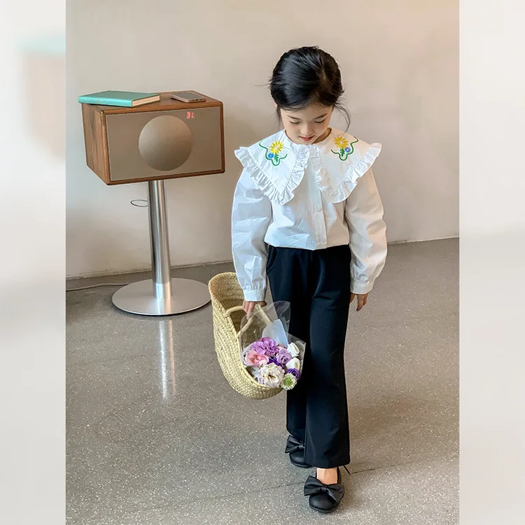 

Girls Bell-bottoms In Autumn 2023 New Style Childrens Casual Korean Style Pants Babys Fashionable Comfortable Pants