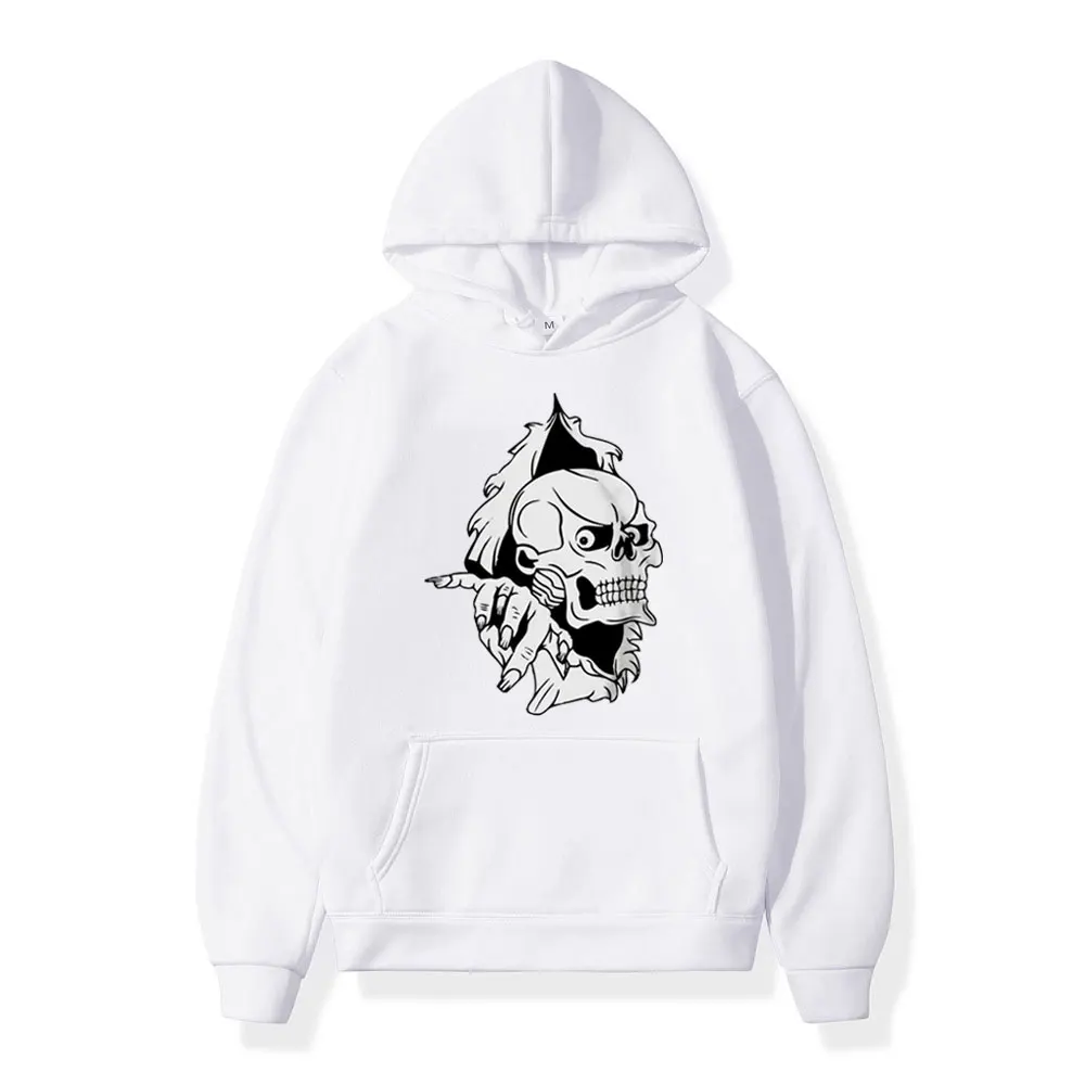 

Funny Skull Graphic Hoodies Men Women Gothic Vintage Hooded Sweatshirts Autumn Winter High Street Fashion Oversized Pullovers