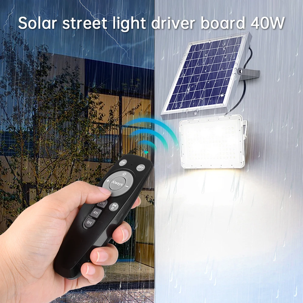 High Power 3.2V-3.7V Remote Control Radar Human Body Sensor Solar Light Circuit Board for 40W Solar Street Lamp Driver