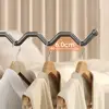 Multi-function Folding Clothes Hanger Single Pole Portable Stainless Steel Coat Hanger Balcony Bedroom Indoor Household Use 4
