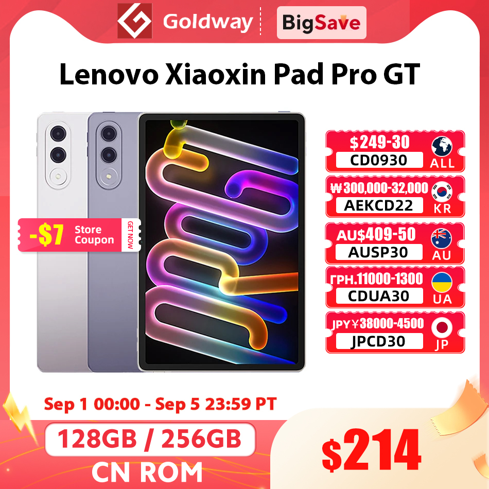  Lenovo Xiaoxin Pad Pro GT Snapdragon 8 Gen 3 Tab 128GB 256GB ROM 11.1" 144Hz 3.2K Screen 8860mAh 68W Charging Android Tablet
