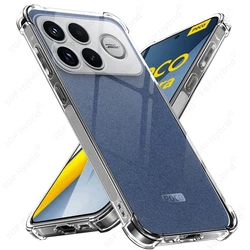 Clear Crystal Soft Silicone Shockproof Phone Case - Ultra Slim Armor Coque Cover - Poco F8 Ultra (Transparent)