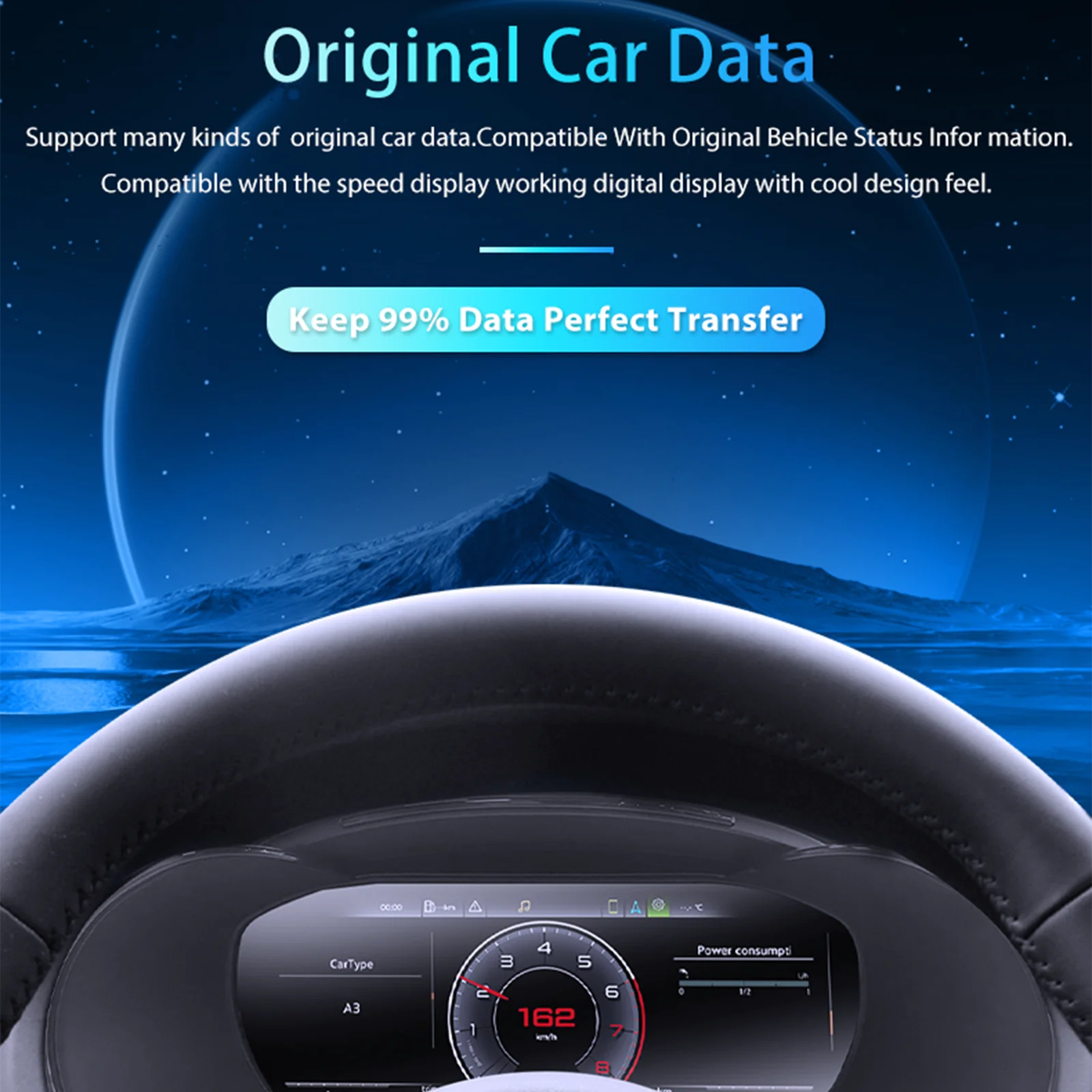 Panel de Instrumentos Digital para Audi A3 8V 2014-2019 Plataforma MQB, Cabina Virtual, Velocímetro 2