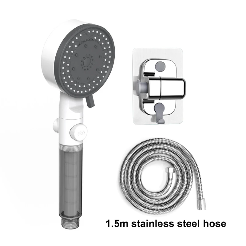 High-Pressure Filtered Handheld Showerhead with One-Key Water Control