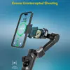AOCHUAN Smart XPro Smartphone Gimbal Stabilizer LED Lights OLED ScreenThree Axis Gimbal Gesture Controls for Android and iPhone 4