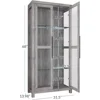 Curio Cabinet, Tall Glass Display Cabinet with Adjustable Shelves for Living Room, Trophy Display Case 3