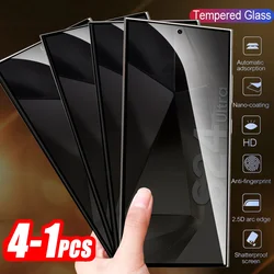 1-4Pcs Anti-Spy Tempered Glass For Samsung S24 Ultra Privacy Screen Protector For Samsung Galaxy S24+ S 24 Ultra Plus Cover Film