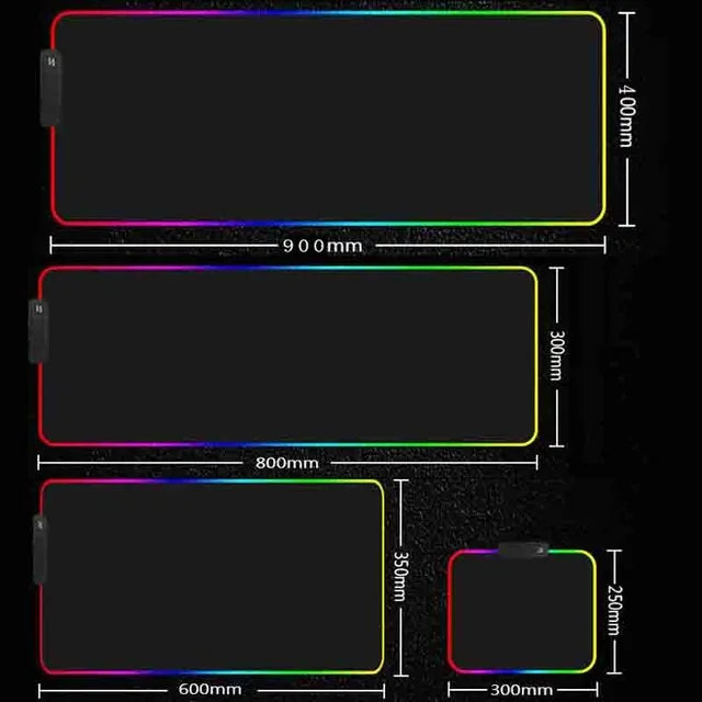 Mairuige Faça Você Mesmo Rgb 4-port Usb Hub Led Tamanho Grande Mousepad Personalizado Led Personalizado Iluminado Tapete de Rato Imagem Personalizada - Imagem 6