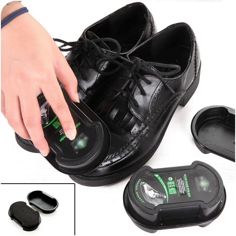 One Shine-Double Sided Leather Shoes Brush, Color less Wax Brush, Shoe Polish Sponge Tool