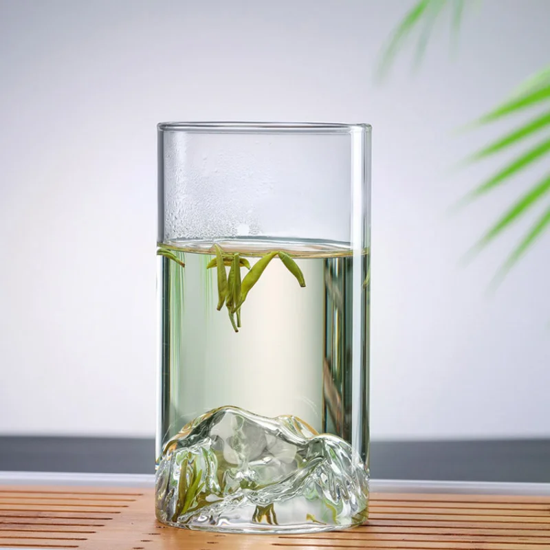 

Guanshan Green Tea Cup High Temperature Resistant Glass Transparent Double Layer Anti-scalding Water Cup Creative Juice Milk Cup