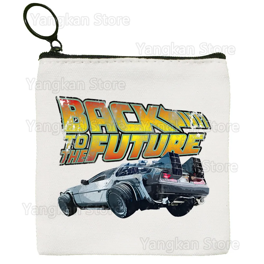 Back To The Future Delorean Canvas Coin Purse Storage Pouch Canvas Bag Coin Bag Key Purse