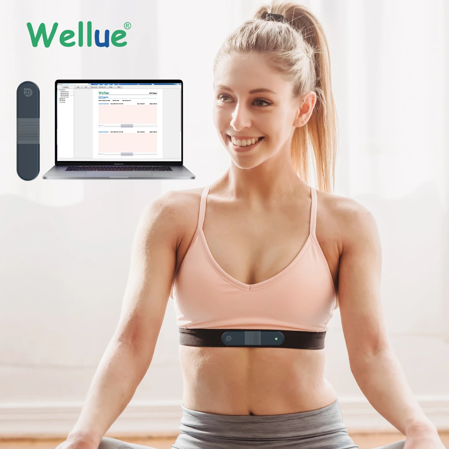 Wellue Er1 Ai Analysis Ecg Machine Portable Heart Rate Monitor Chest Strap Portatil Elettrodi Holter Monitor Ecg