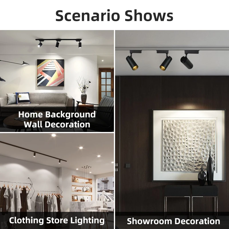 LED Track Light AC180-265V 30W Ceiling Lighting for Living Room Modern Wall Lamp Home Lighting  COB Spotlight in Clothing Store 4