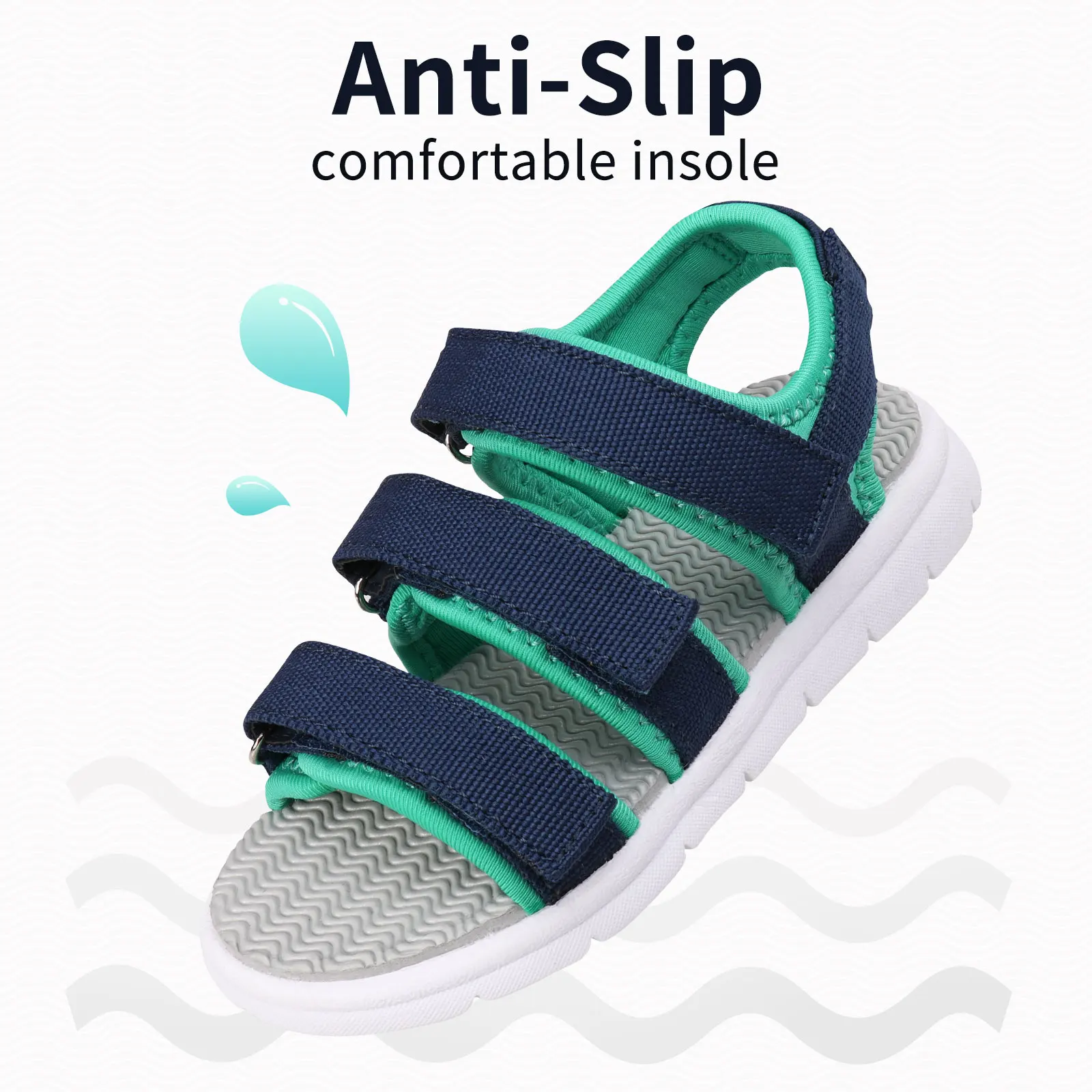 UOVO Boys And Girls Slides Children Summer Beach Sandals For Little Kids Shoes Size Eur #25-37