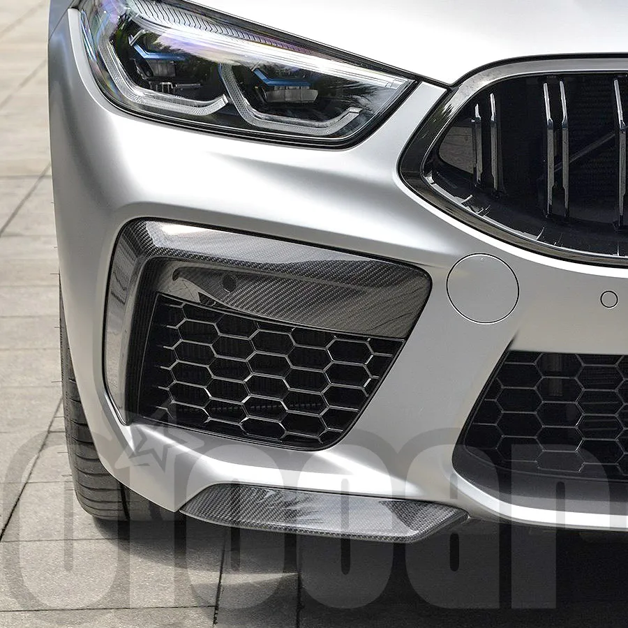 

oiomotors High Quality Dry Carbon Front Bumper Side Splitter Lip 2PCS for BMW M8 F91 F92 F93