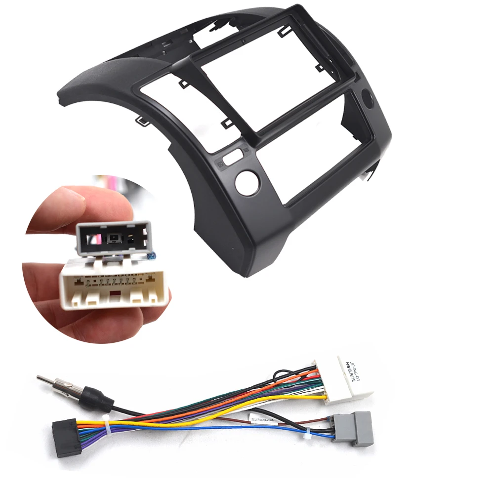 Cadre Radio Pour Nissan Navara D40 2006-2012 - Panneau Façade Noir ABS Pour Autoradio 2 DIN, Installation Facile - 10