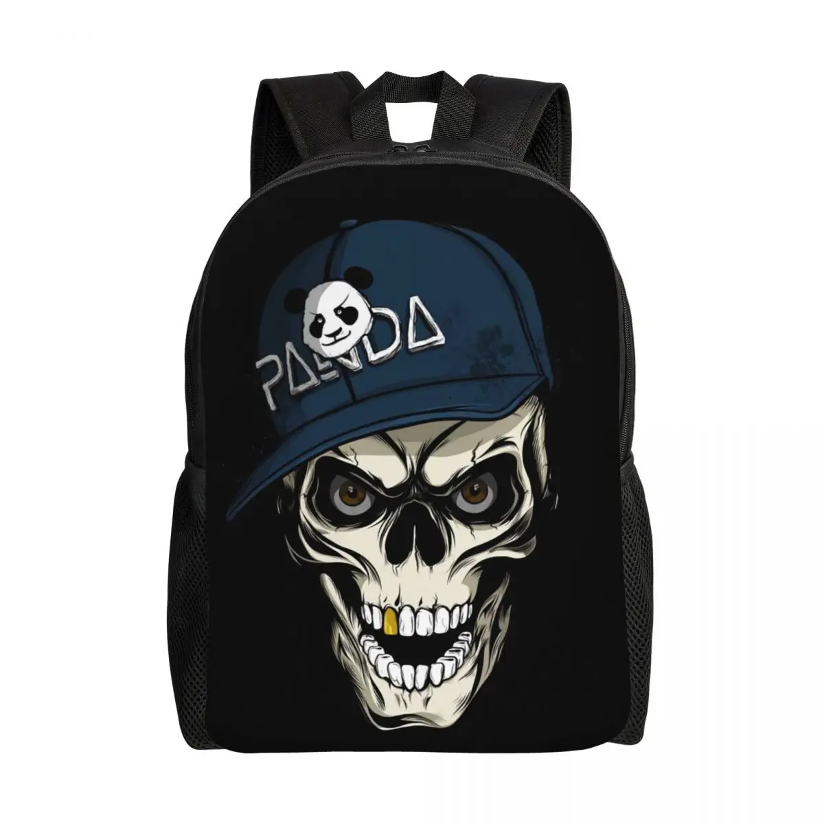 

Panda Skeleton Skull Backpack for Boys Girls Heavy Metal School College Travel Bags Men Women Bookbag Fits 15 Inch Laptop