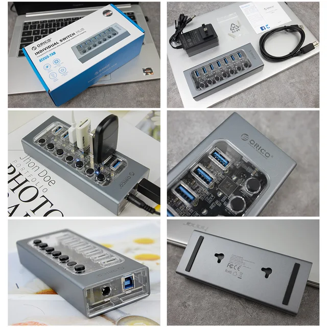 ORICO Industrial 7/10 Port USB 3.0 Hub Multiple Expander Socket ...