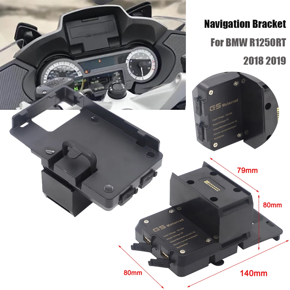 

Mobile Phone USB Navigation Bracket Motorcycle USB Charging Mount For BMW R1250RT 2018 2019
