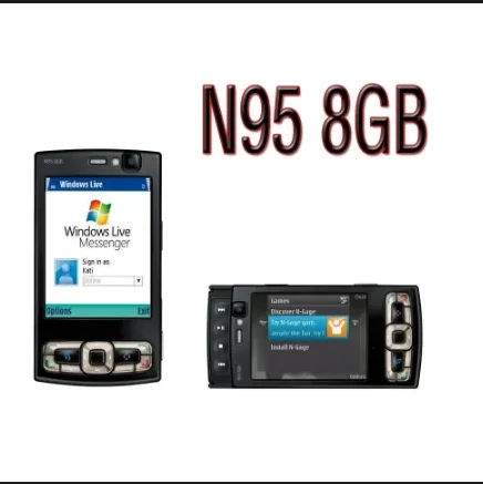 

Original N95 8GB Mobile Cell Phone 3G 5MP Wifi GPS 2.8''Screen Unlocked Smartphone Russian Hebrew Arabic Keyboard. Free Shipping