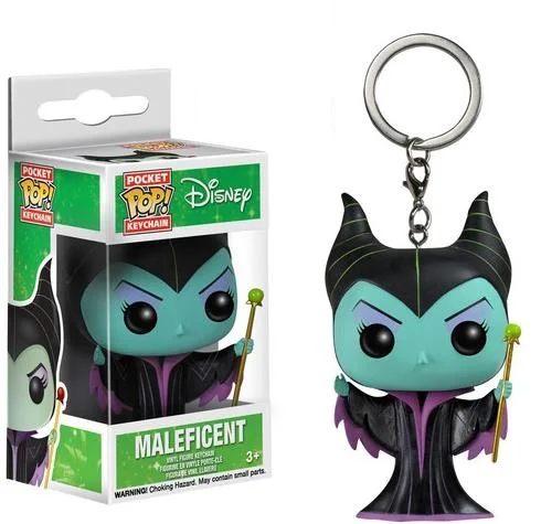 FUNKO Keychain Cartoon Princess Doll Belle Ariel Rapunzel Cinderella Jasmine Tiana PVC Action Figure Collection Model Toys Gift
