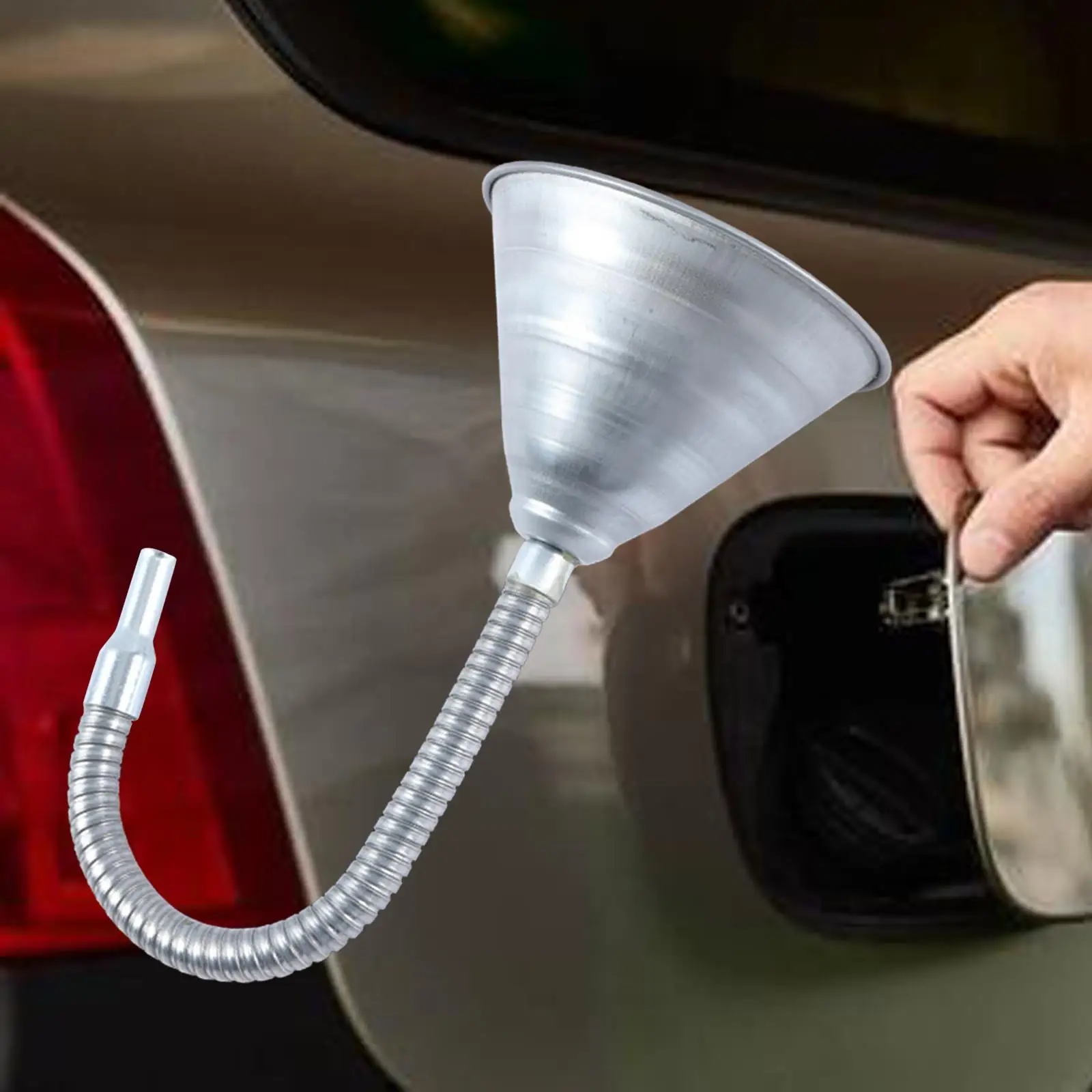 Entonnoir à huile avec tamis, entonnoir métallique en fer, à Long col, bec verseur pour huiles automobiles, véhicules, carburants et liquides