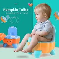 Portable Toilet Pumpkin Shape Baby Potty Toilet Cartoon Toilet Trainer for Baby Potty Urinal Children Toilet Training Seat