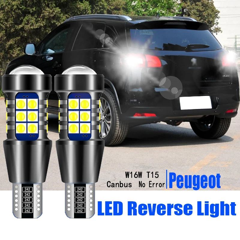 

2pcs Car 921 Canbus LED Reverse Light Bulb W16W T15 Backup Lamp For Peugeot 2008 208 3008 SUV 308 SW 4008 5008 508 RCZ 2010-2015