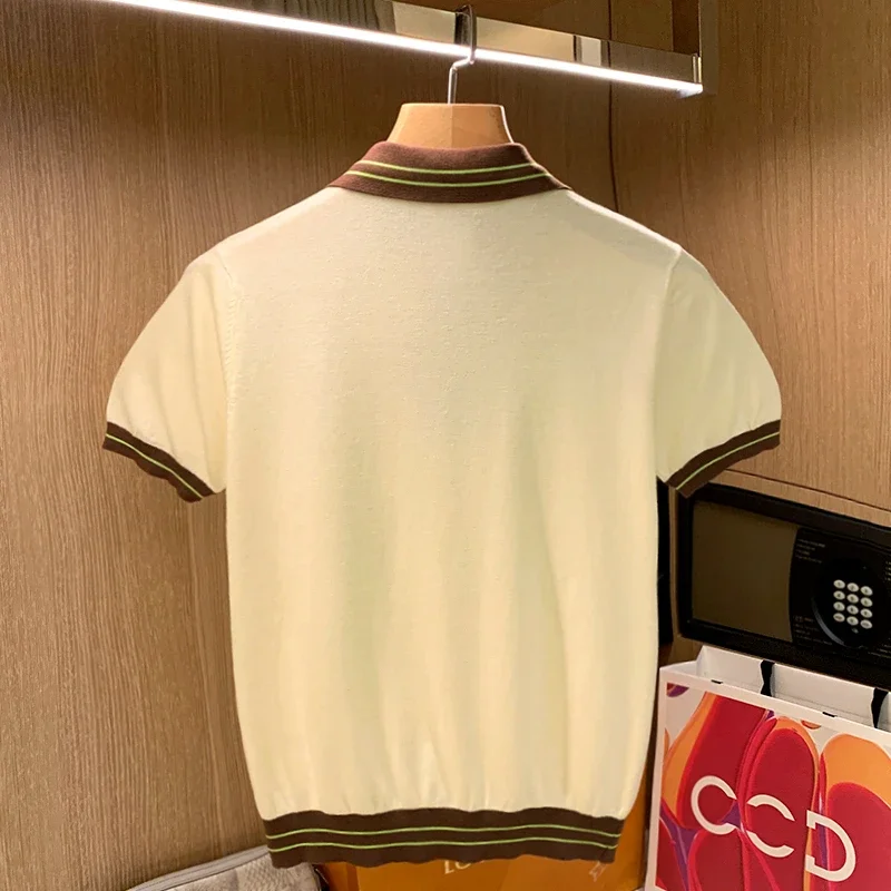 2023 Summer men with short sleeve blouse outdoor sports golf quick-drying leisure T-shirt