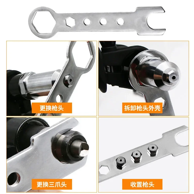 New 2.4mm-4.8mm Electric Rivet Nut Gun Riveting Tool Cordless Riveting Drill Adaptor Insert Nut Tool Drill Adapter