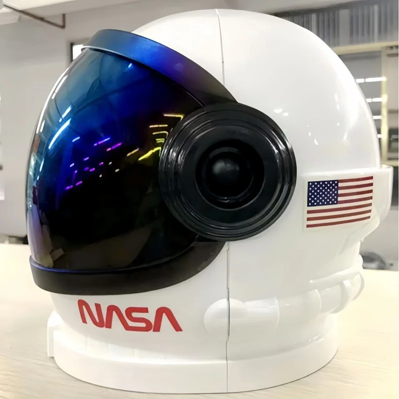 Kask Nasa astronauta z ruchomą osłoną dla dzieci na Halloween Cosplay urodzinowa szkoła szkolna element ubioru chritsma zabawka prezent - AliExpress 26
