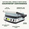 7-in-1 Multi-Function Contact Grill & Griddle, Healthy Ceramic Nonstick Aluminum,Grill & Waffle Plates, Adjustable Shade & Shear 4