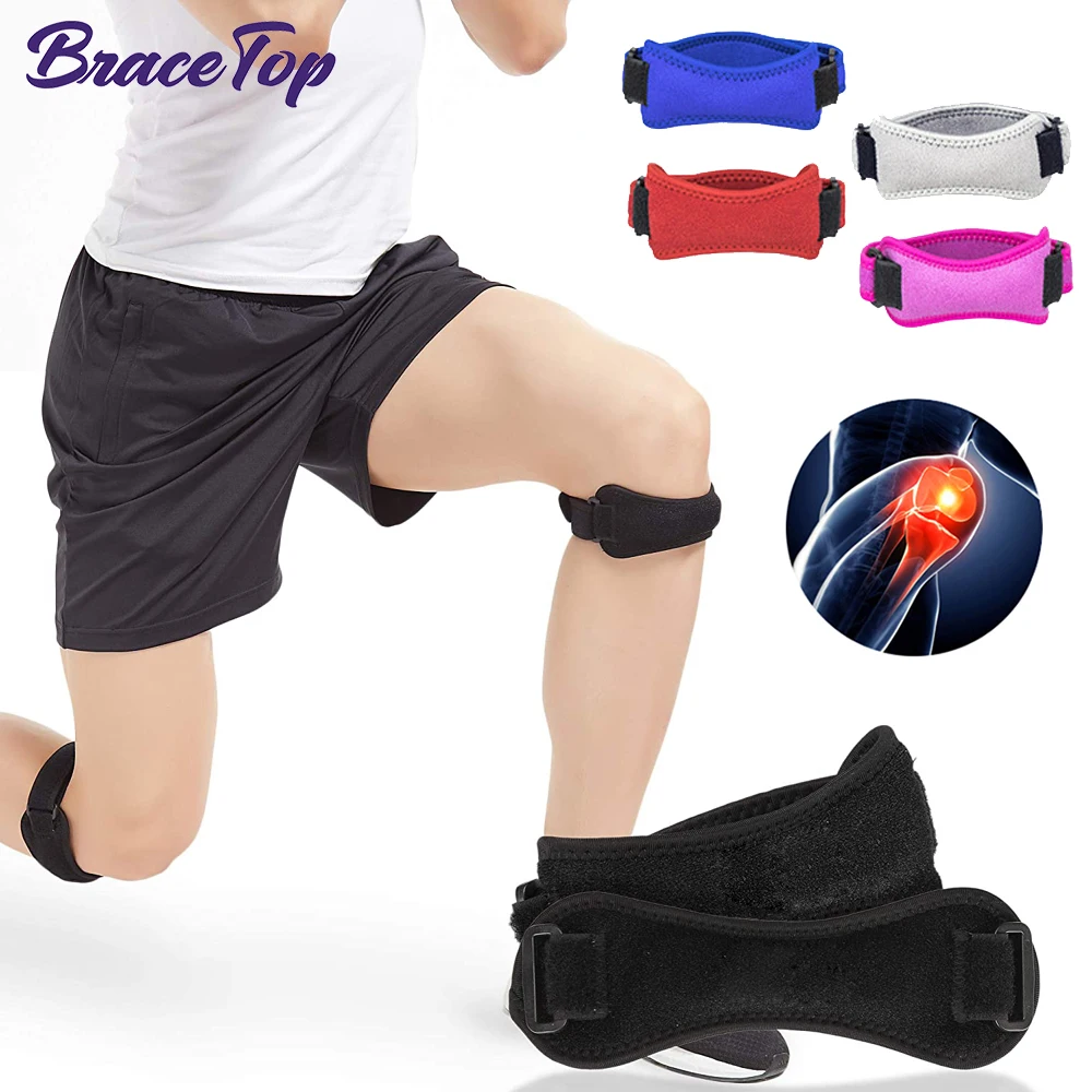 

BraceTop Sports Patella Knee Strap Adjustable Anti-Slip Knee Pain Relief Support for Sport Injury Joint Pain Patella Stabilizer